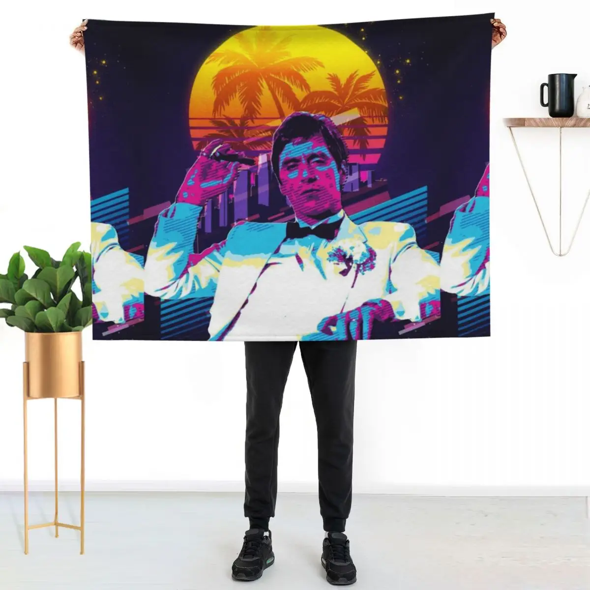 Classic Cinema Art: Scarface Movie Print Featuring Al Pacino Throw Blanket anime Sofas for babies Blankets