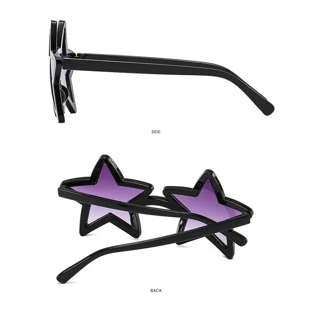 Unique Star Shape Sunglasses for Women Shining Sun Glasses Vintage Pentagram Glasses for Summer Beach Party Favors