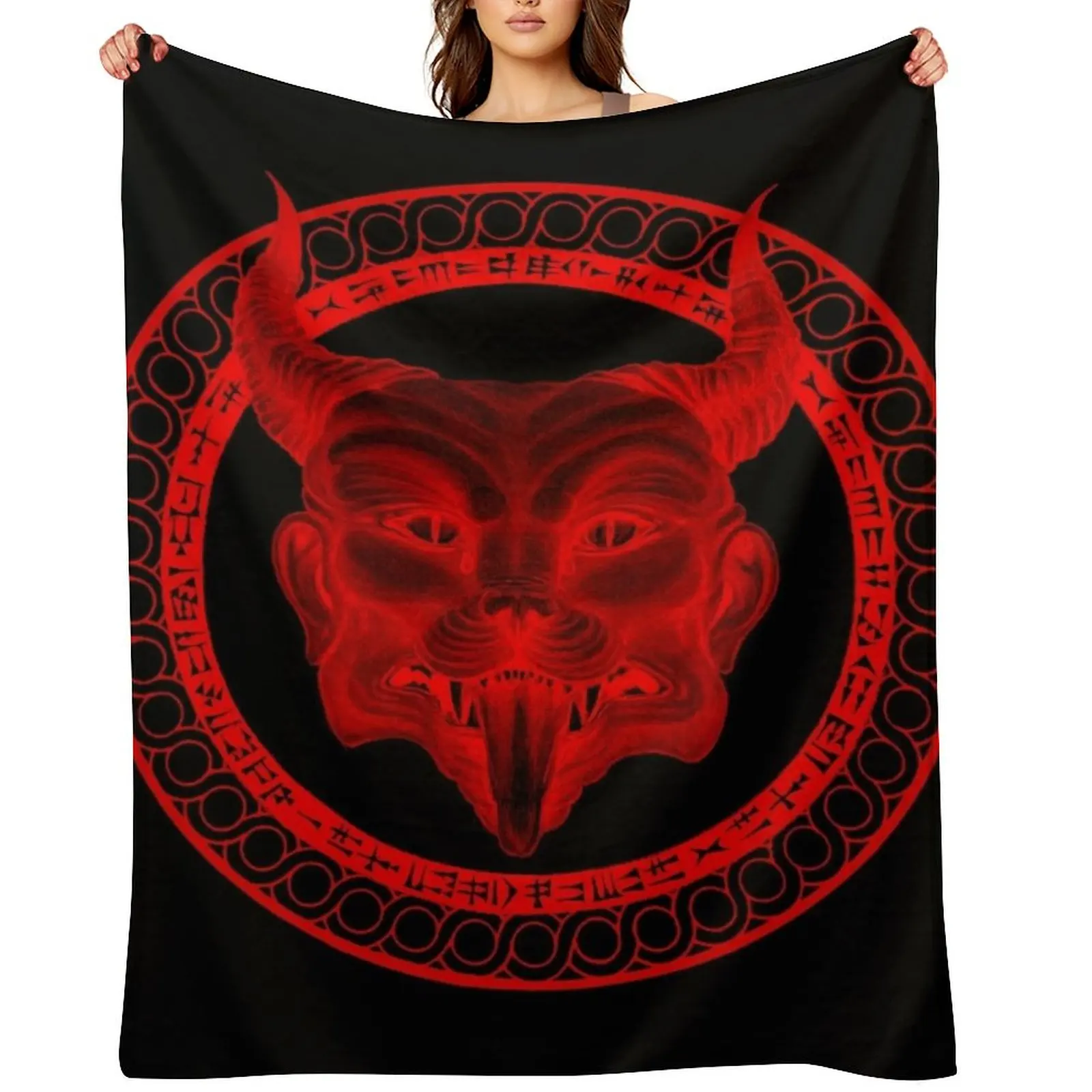 

Pazuzu iri (Extra-Spooky Edition) Throw Blanket Cute Plaid Furry Cute halloween Blankets