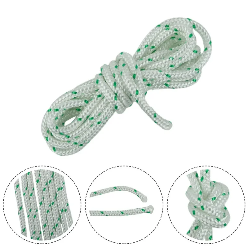 LUSQI 3MM/4MM*15M Pull Cord Recoil Starter Rope Replacement Accessories For Lawn Mower Chainsaw Trimmer Edger Engine Parts