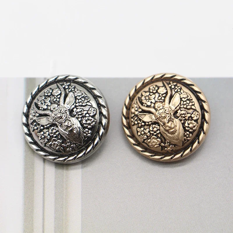 زر خياطة أسد الماعز العتيق ، إكسسوارات يدوية الصنع ، تزيين الملابس ، 15 ، 20 رأس ، 25 صوفي #3