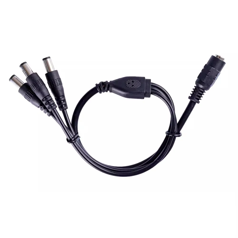 1 Female to 2 Male Splitter 2 way Plug connector Cable 5.5mm*2.1mm 12V DC Power jack Adapter Supply for CCTV Camera led strip