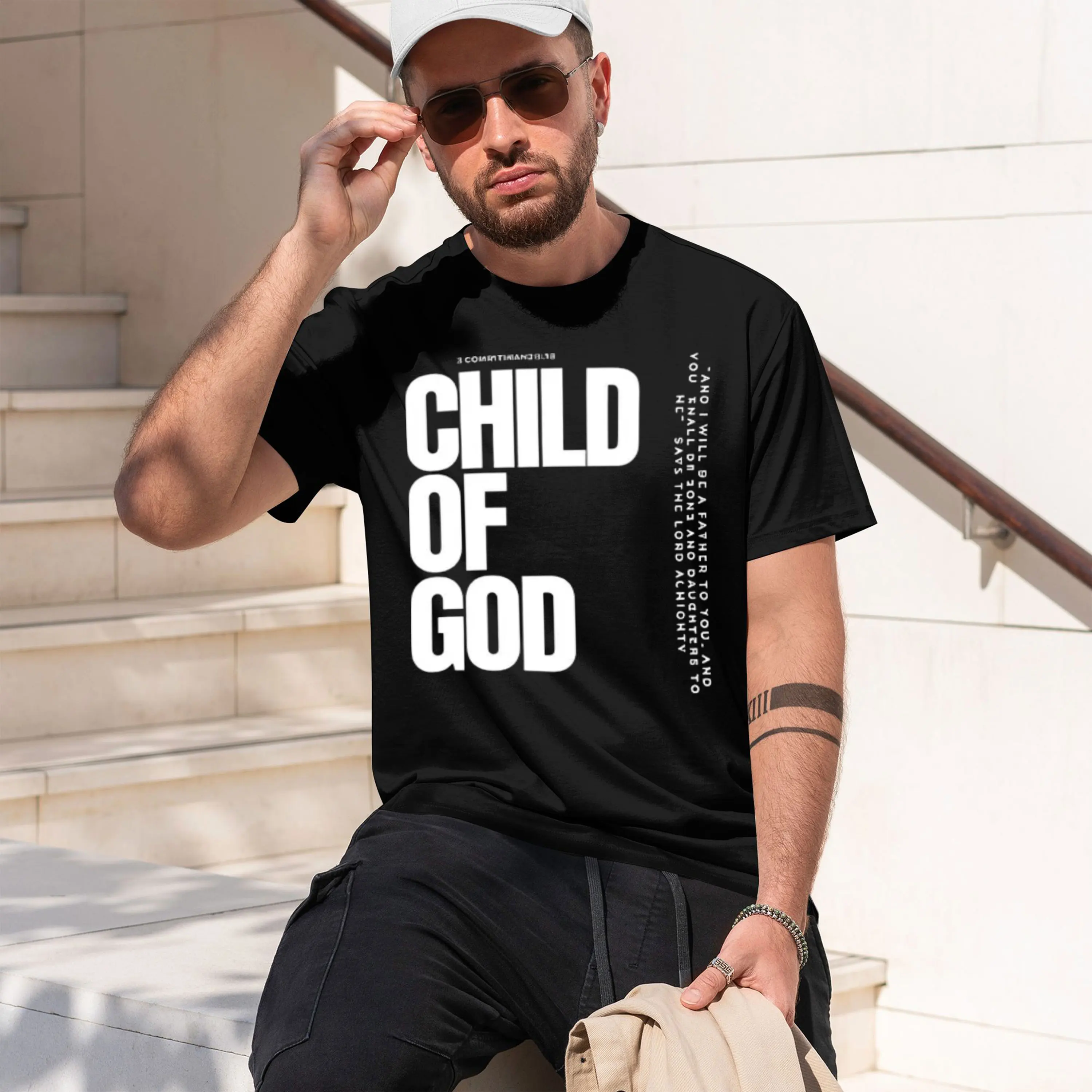 2026 New Model Trendy Child of Graphics T Shirt Inspirational Bible Verse Jesus Faith Religious Pray Christian Christmas Streetw