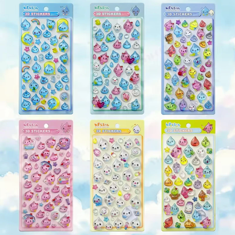 @@ Cartoon 3D Relief Stickers Cartoon Crystal Stickers DIY Laptop Phone Case Decorative Sticker Drop Seal Sticker Gifts ちいかわ シール