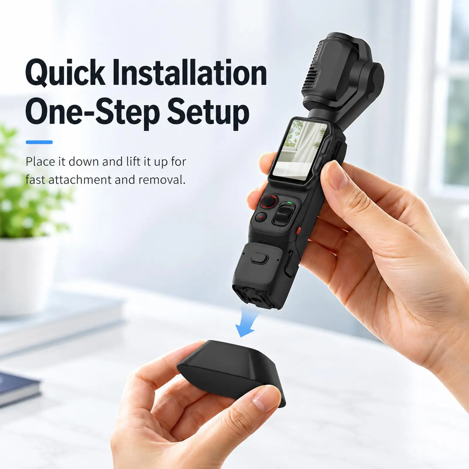 PULUZ Silicone Dock Desktop Fixed Base Stand Bracket For Insta360 Luna Ultra Panoramic Camera Accessories