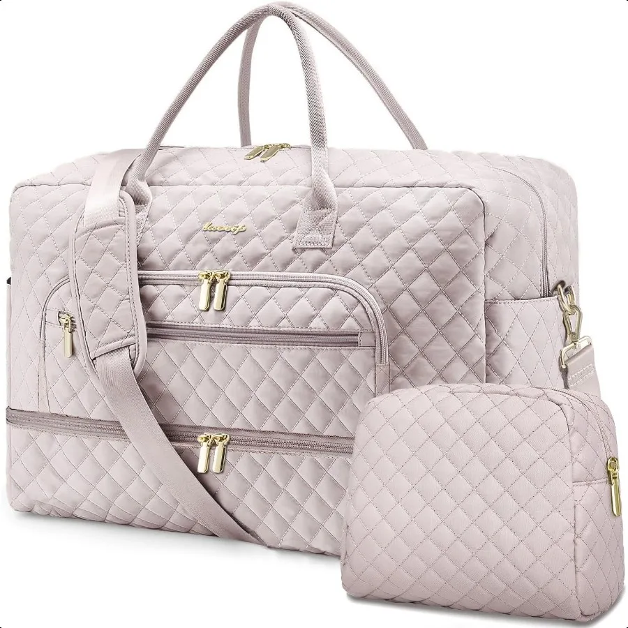 

Travel Duffel Bags for Women with Shoe Compartment Weekender Overnight Bag with Wet Pocket Toiletry Bag Carry On Personal Item