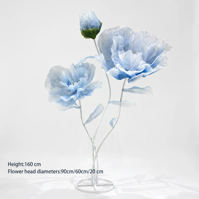 

Large Artificial Silk Poppy Flower Wedding Road Lead Floral Arrangement Wedding Stage Aisle Decor Window Display Home Garden Par