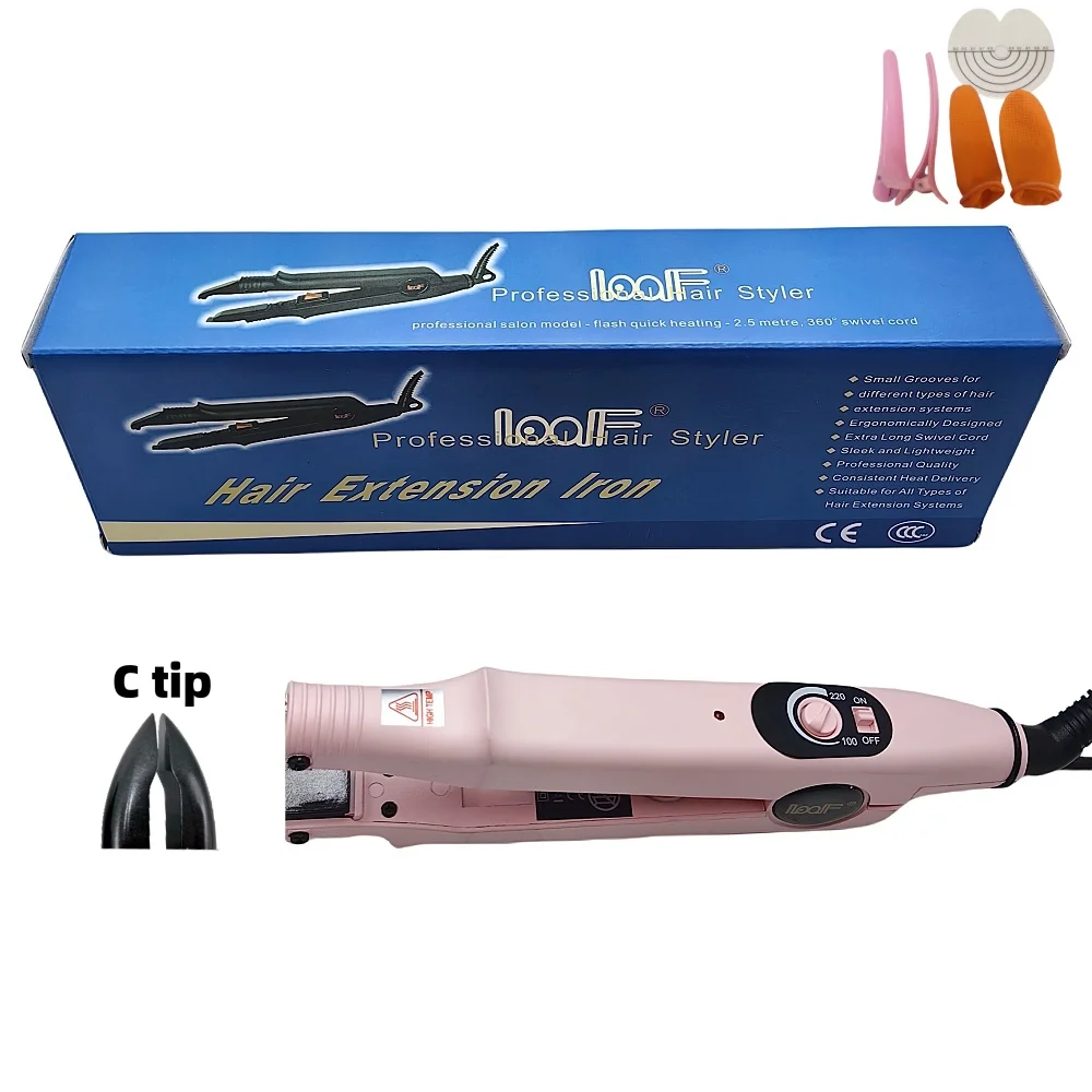 The most popular 611C pointed high-temperature mini seamless hair extension tool, a professional hairdressing installation tool