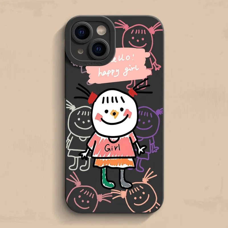 Niedliche Graffiti-Dinosaurier Silikon-Handyhülle für iPhone 17 16 15 14 13 12 11 Pro Max 16E XS X XR 7 8 Plus 13 Stoßfeste Weiche Schutzhülle