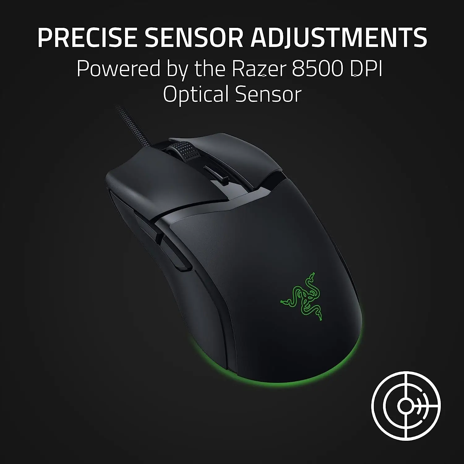 ماوس ألعاب سلكي خفيف الوزن من Razer-Cobra ، مفاتيح ماوس بصري ، إضاءة كروما مع إضاءة متدرجة ، Gen-3 ، 58g ، جديد ، أصلي