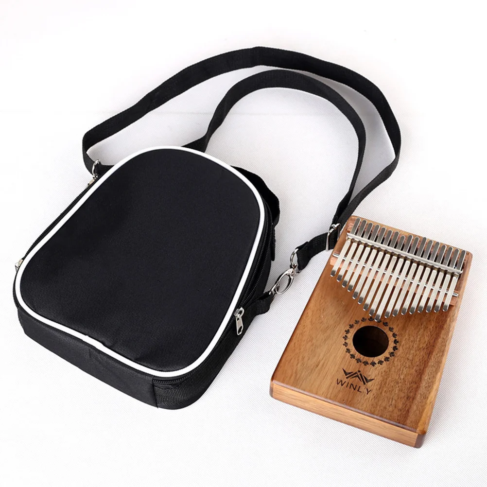 

Thumb Piano Storage Bag Oxford Fabric Side Pocket Fully Padded Carry Strap Musical Instrument Backpack Kalimba Protection