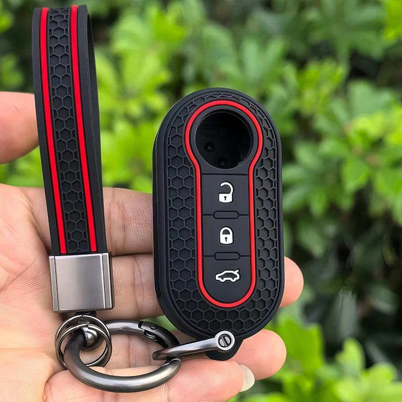 Keychain 3 Buttons Car Flip Key Case Cover For Fiat Ducato 500 500L Panda Grande Punto Lancia Musa Auto Shell Fob Accessories