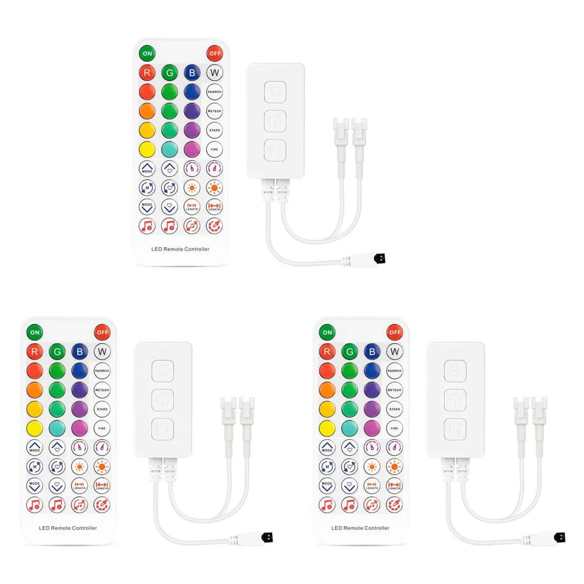 ABRS-3X SP611E WS2812B WS2811 Bluetooth Music LED Strip Controller IR38 Keys Remote APP For Addressable LED Lighting DC5V-24V