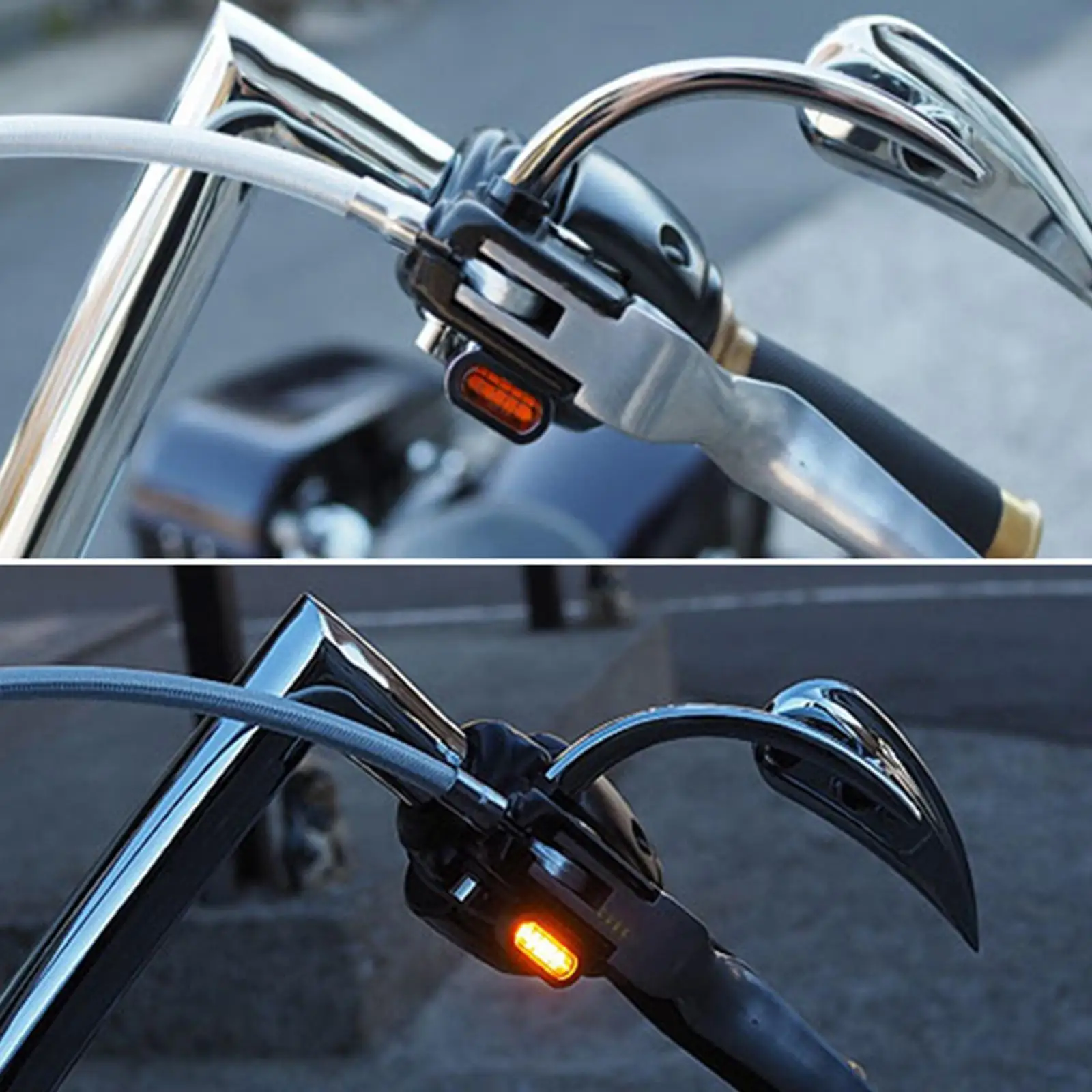 LED Turn Signal Indicator for   Softails Dynas Sportsters Black Orange