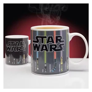 Kreative Star Wars Lichtschwert Keramikbecher in Farbwechsel, heiße Kaffeetasse, Tasse Milch, Bürogetränk Tasse 10 Hauptverkaufsblumenlis -Pfadfinder - №5