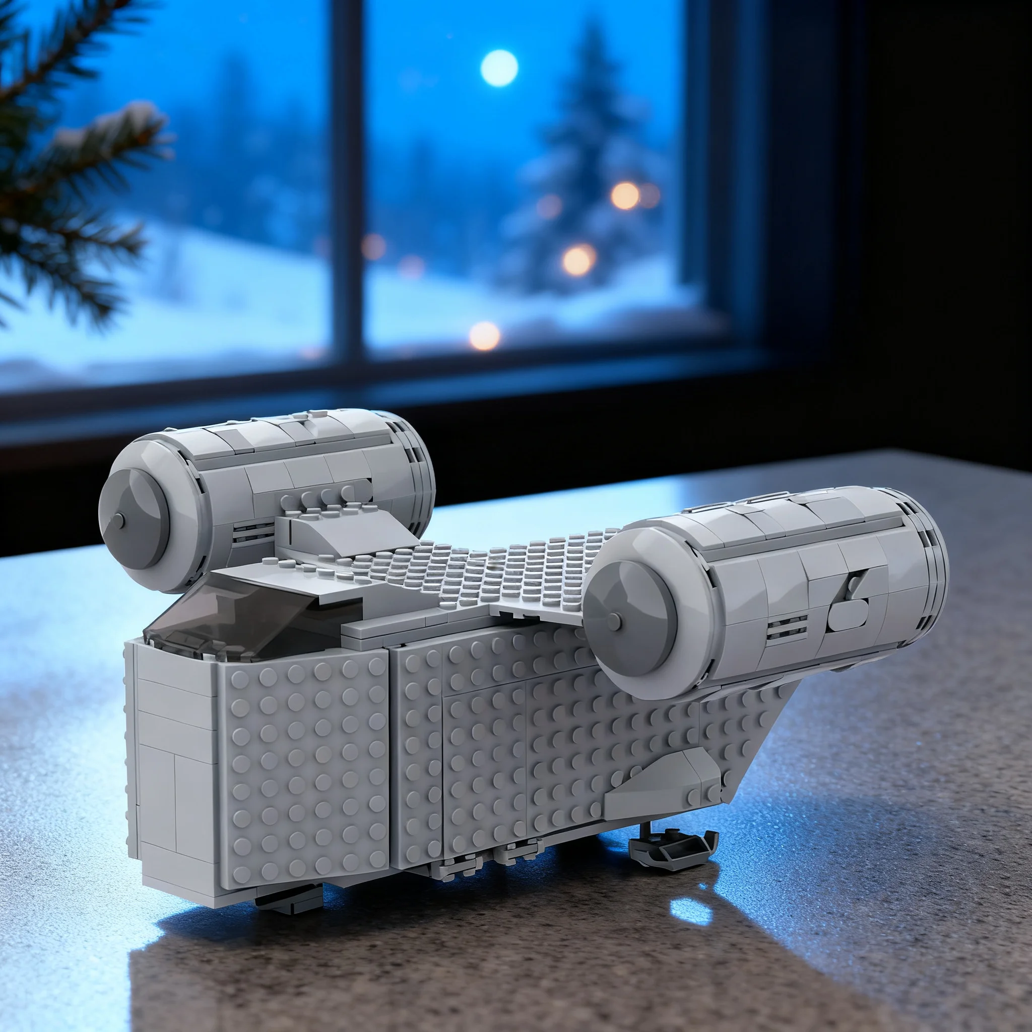 531pcs MOC Star Battle More Accessible Razor Crest Model Toy Building Blocks Architecture Christmas Gift Display Collection