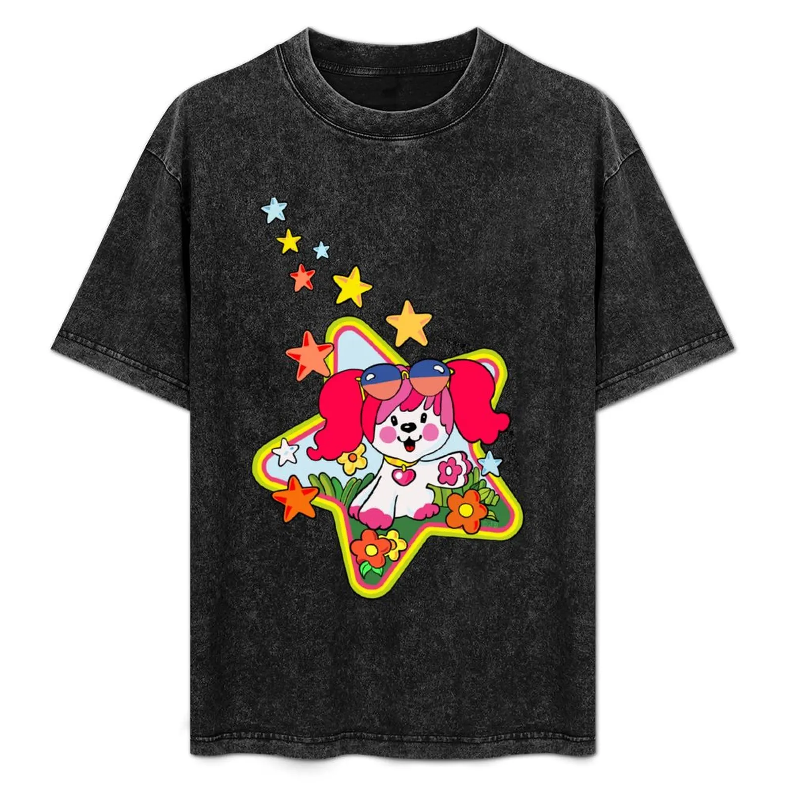 

Poochie - Retro 80s Pink Dog T-Shirt Casual Trendy Streetwear Tee Shirt