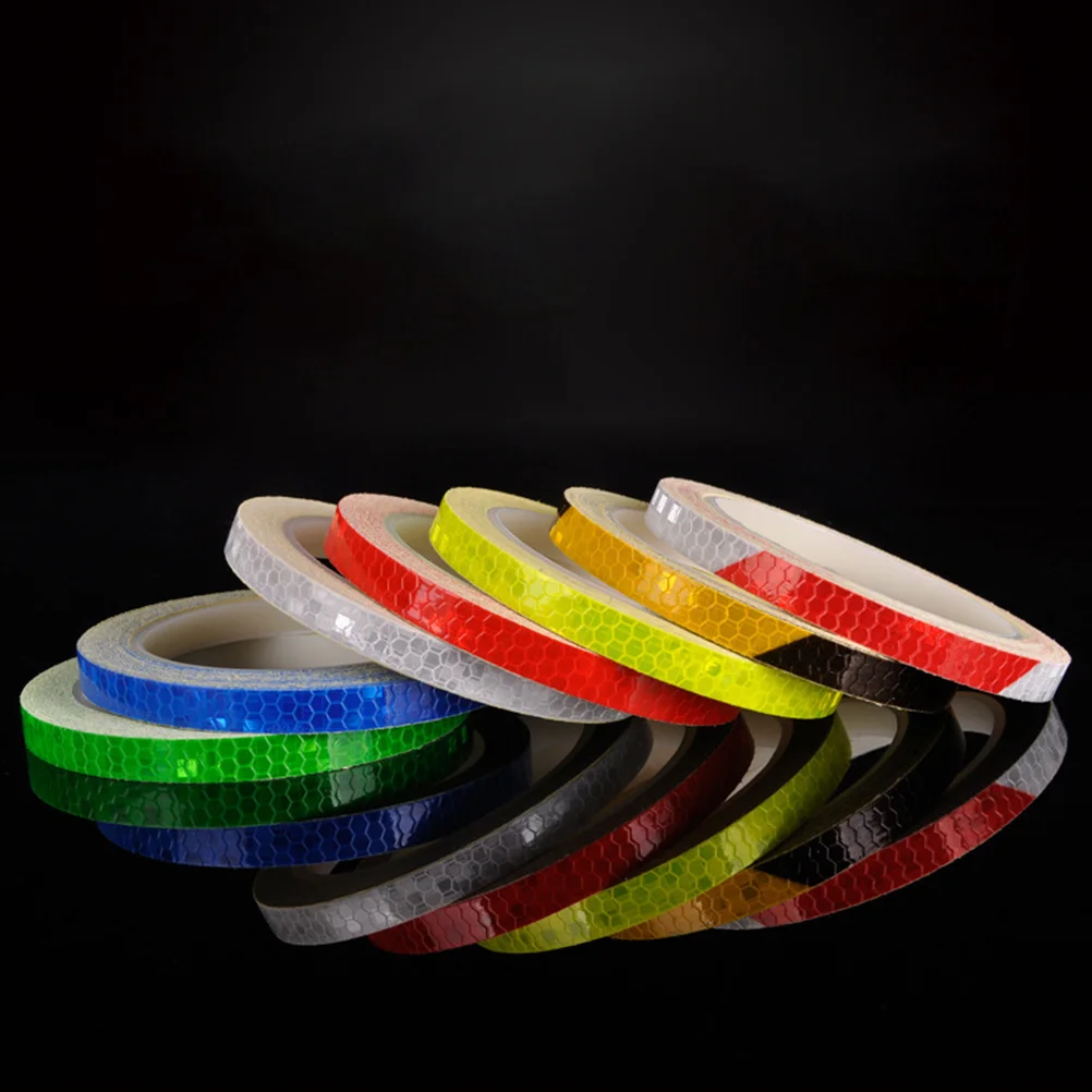 

3Pcs Luminous Reflective Tape Waterproof Safety Warning Sticker for Car Bike Motorcycles High Visibility Green Yellow Red Blue