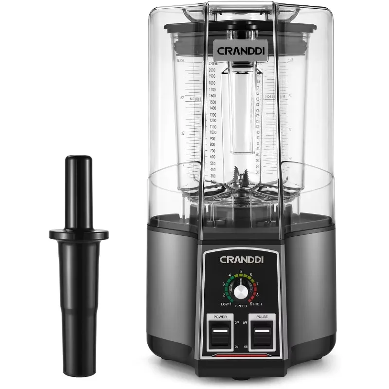 ^For Commercial Blender for Crushing Ice, Chopping, Grinding, Blending, 1500W 80oz Blender with Tamper and Removable Soundproof