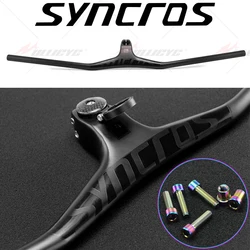 SYNCROS T800 Carbon Fiber Integrated Handlebars with Black Matte Mountain Bike Handlebars -17 Degrees, 80-110mm High Quality