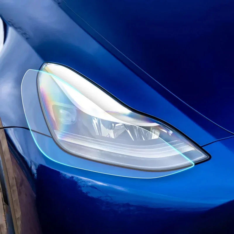 Película protectora para faros de coche PPF precortada, transparente de TPU para Tesla Model Y 2020 2021 2022 2023, retrovisor transparente resistente a los arañazos