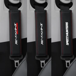2pcs Universal Leather Car Seat Belt Cover  For Mazda For Honda Mitsubishi Suzuki Toyota Safety Belts Shoulder Protection