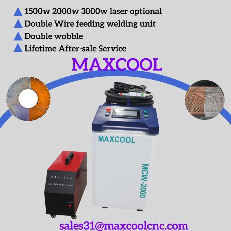 

Лучшее предложение 2025 года Maxcool Лазерный сварочный аппарат 3 мм 4 мм 5 мм Стальной лист Двойной провод Лазерный сварочный аппарат Инструменты для очистки сварных швов