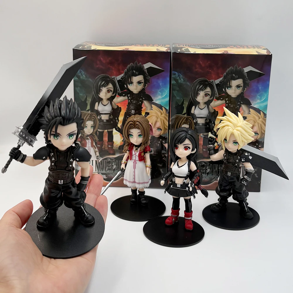 Anime Cloud Strife Tifa Lockhart Aerith Gainsborough Zack·Fair Figuur Model PVC Speelgoed Desktop Ornament Accessoires Cadeau 11-12.5cm
