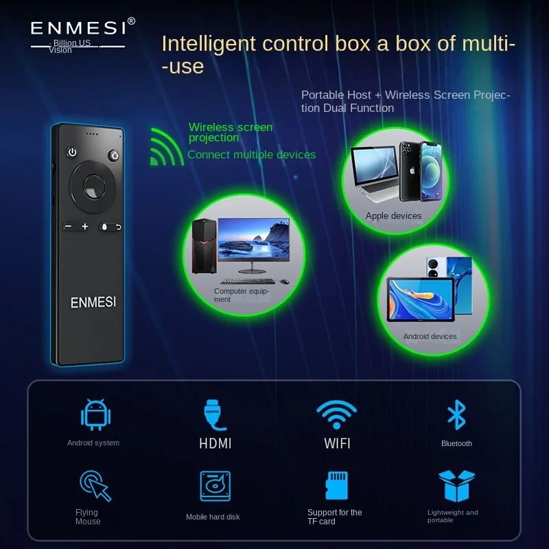 Smart AR Glasses - HD Private Cinema - Giant Screen for Mobile/PC - Game Streaming - Android/Apple Supported