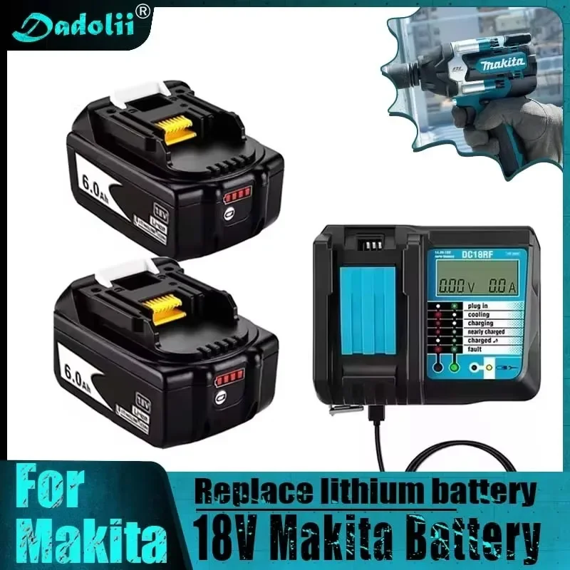 100% Original Makita Rechargeable LED li-ion Battery，for LXT BL XPT DDF487 DTD173 DTW700 DGA404 18V Power Tools Replacement