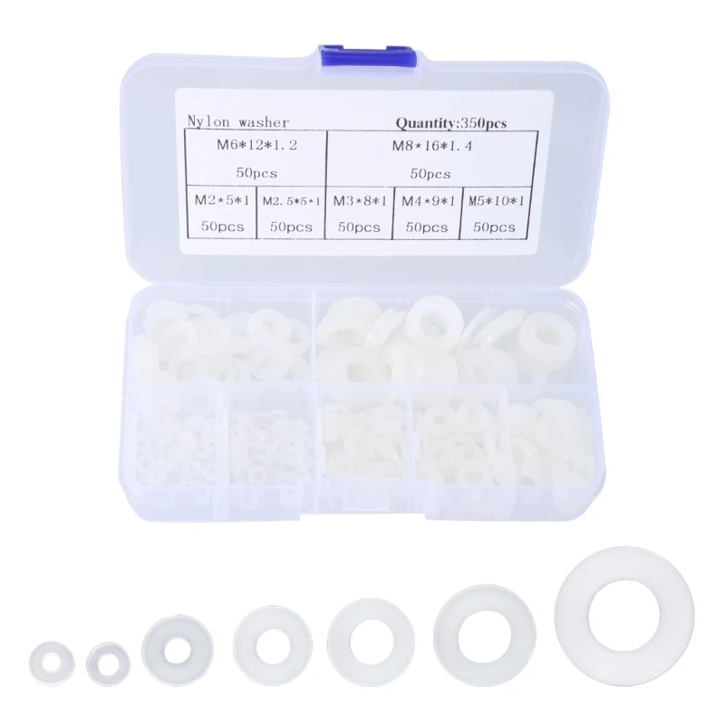 350Pcs 15 Size White O-Rings Assortment Metric Sealing Rings Silicone Dropship