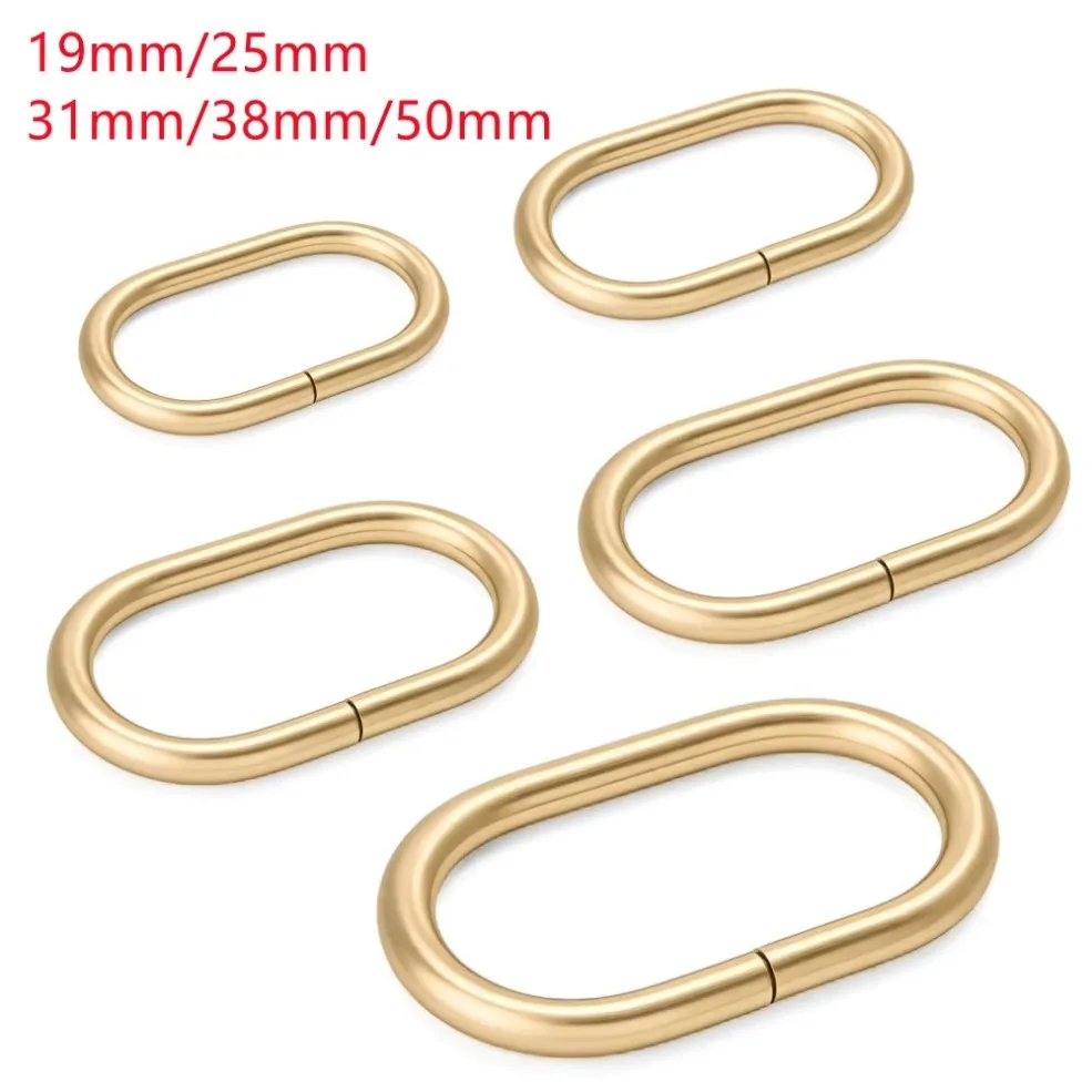 10-40 Pcs Zinc alloy Bag Strap Adjuster Loop Oval O Ring Buckle Leathercraft Bag Parts Strap Belt Webbing Garment Accessories