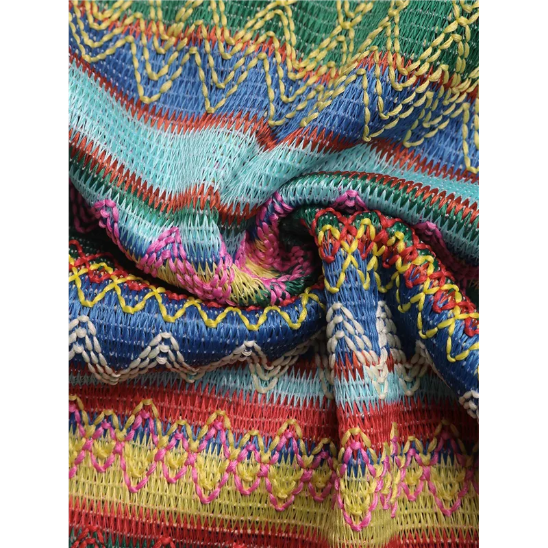 【Party-Decoration】Womens 2025 Summer Dresses Square Neck Sleeveless Tank Striped Boho Sundress Beach Vacation Dresses