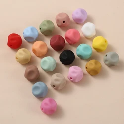 10Pcs 15mm Baby Silicone Beads Pacifier Chain Loose Beads Newborn Teething Chewing Toys DIY Jewelry Accessories BPA Free