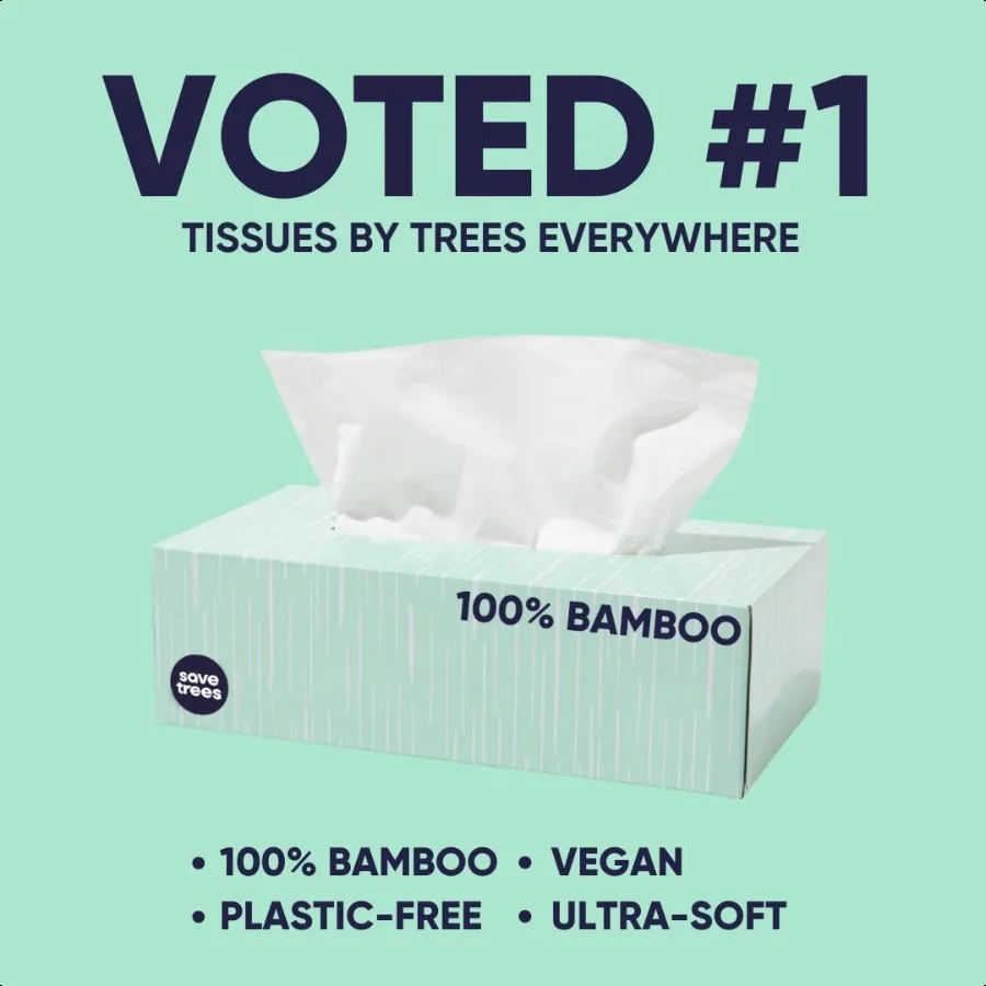 Fazzoletti per il viso in bambù 12 scatole di fazzoletti ipoallergenici ecologici a 3 strati 90 fogli per scatola Confezione in plastica certificata FSC gratuita