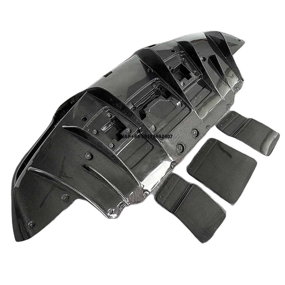 

3K Plain Weave Carbon Fiber Novi Style Auto Rear Lip Diffuser Chin for ’Ferarri F8