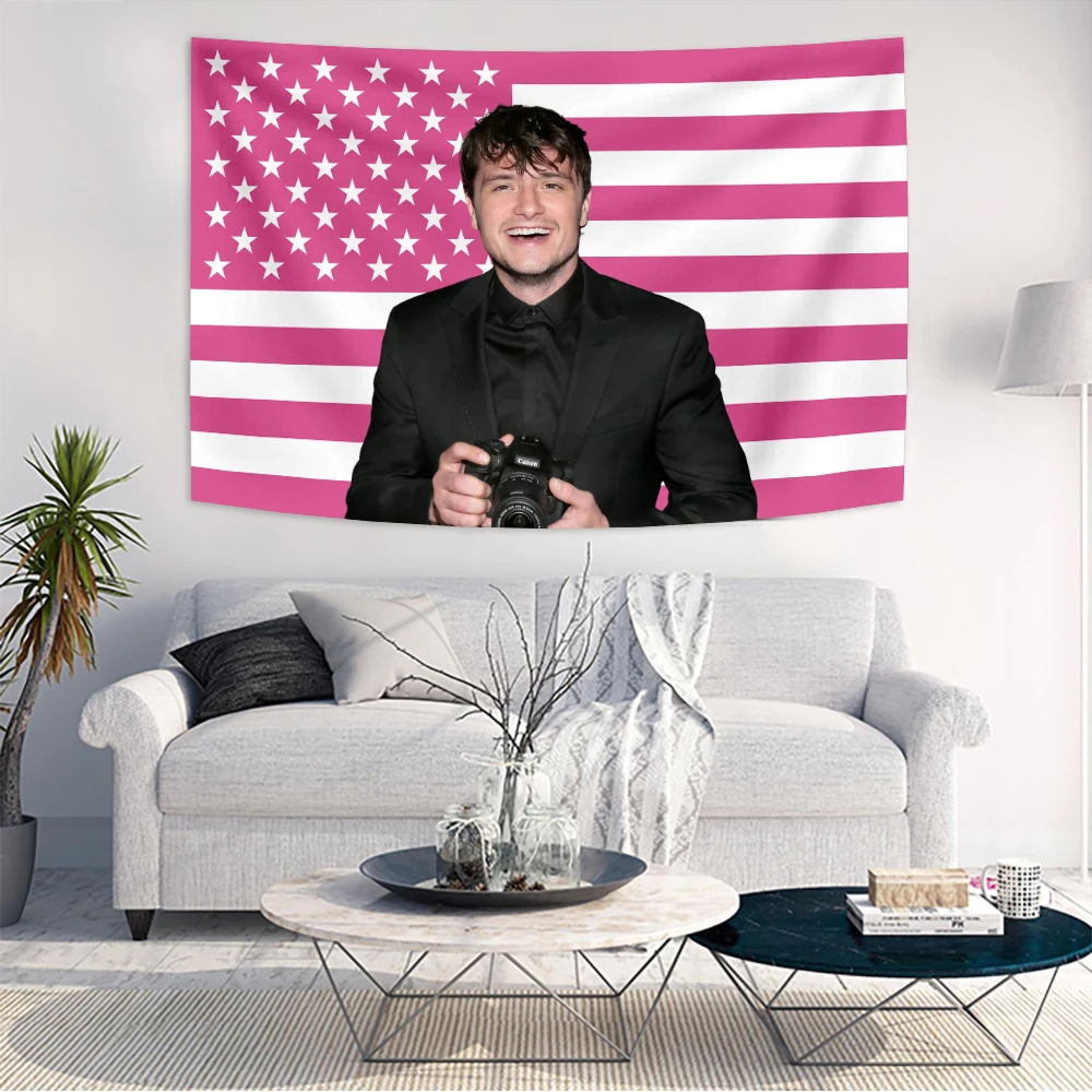 Josh American Tapestry Flags Pink Banner Art Posters Wall Hanging With For Bedroom Party Colleage Dorm Indoor Living Room Decor