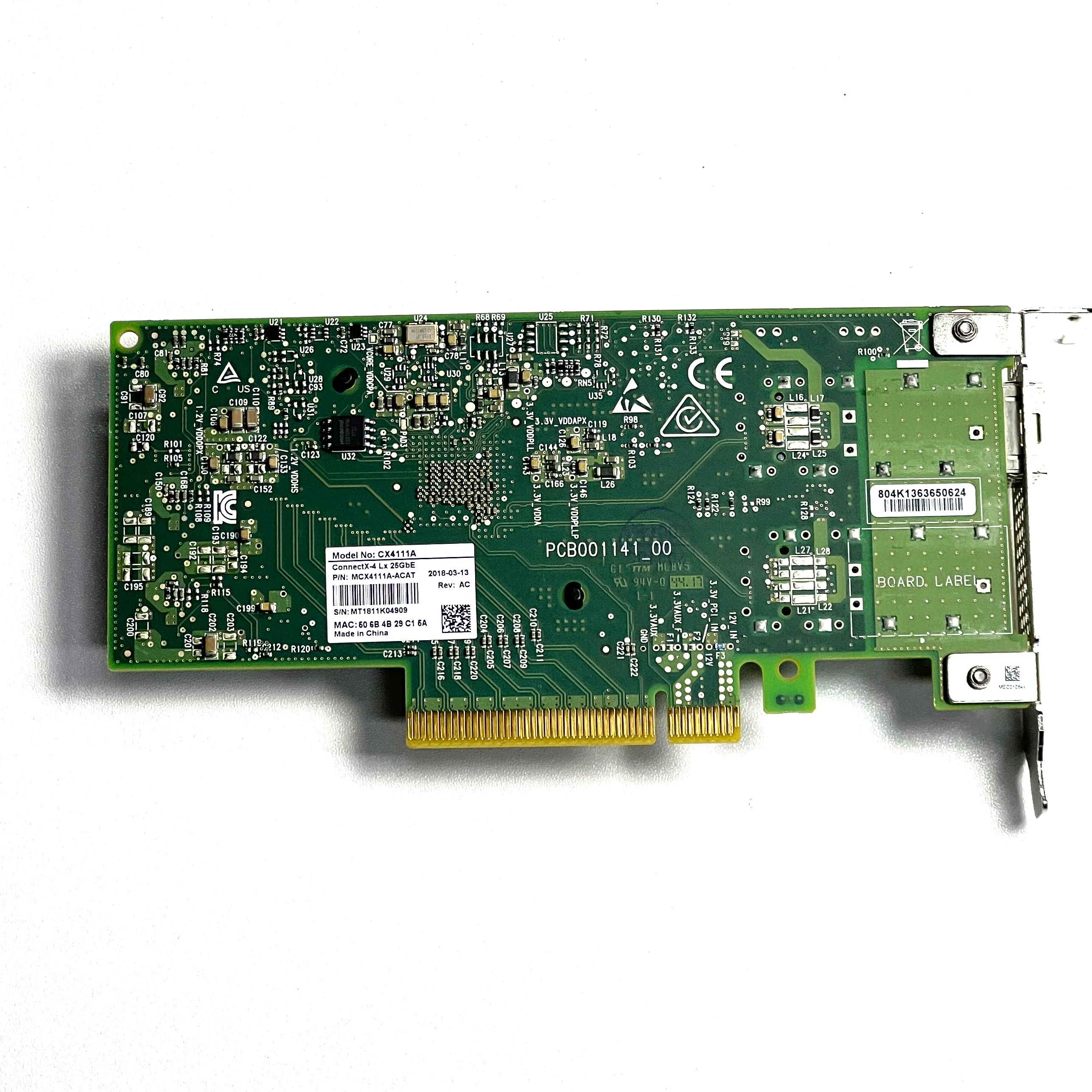 Mellanox MCX4111A-ACAT ConnectX-4 Lx EN Network Interface Card, 25GbE Single-port SFP28, PCIe3.0 X8 Mcx4121a-acat - Image 2