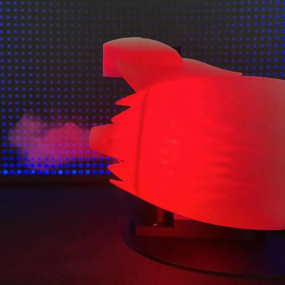 Desktop Turbofan Equipped with Humidification Spray Red Light Blue Light Tail Flame Aircraft Engine Modeling Creative Fan