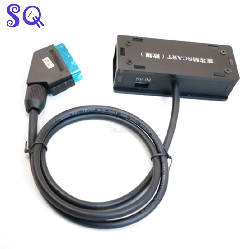 RGBS To SCART Converter Plug Built-In PCB Capacitor IO Adapter Signal-0-Attenuation Type-C Interface  Retro Video Game Parts