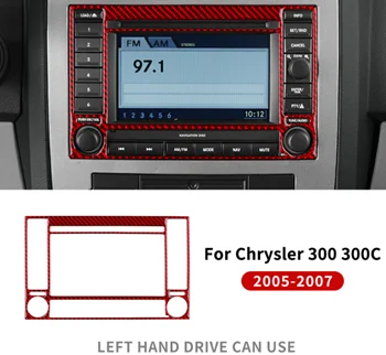 

Carbon Fiber Center Console Screen Button Frame Trim For Chrysler 300 2005 2006 2007 Left Hand Drive Interior Accessories