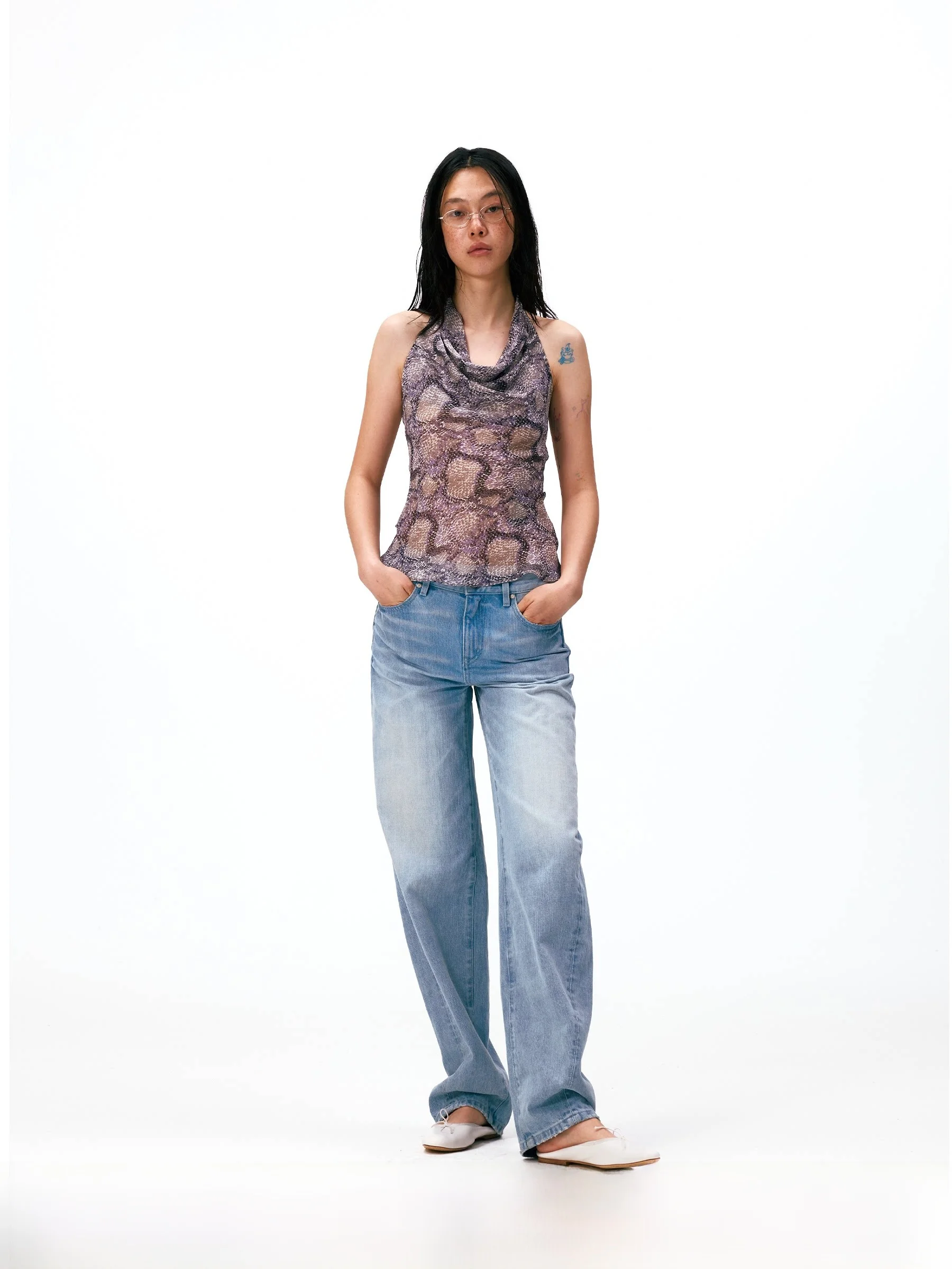 Silk Deep V Neck Strapless Tank Top Backless Hanging Neck Design Breathable Women's Citywalk Summer Fashion True Silk Shirt