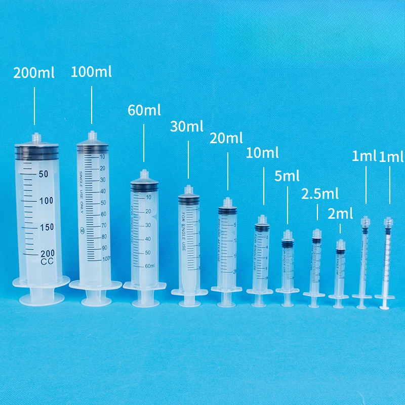 Customized Plastic Syringe, Disposable Straight Mouth Screw Mouth Syringe, Industrial Small-sized Disposable Animal Syringe