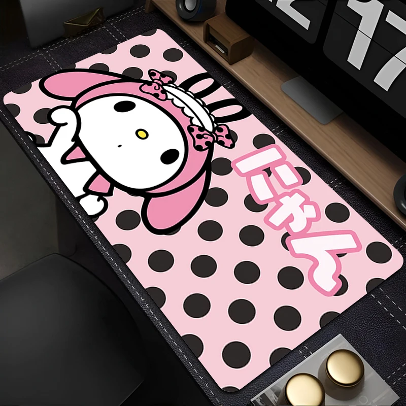 

Большой коврик для мыши My Melody 90x40 см, коврики для офисного стола, игровые аксессуары, коврики для мыши с замком по краю для геймеров, коврик для клавиатуры ноутбука