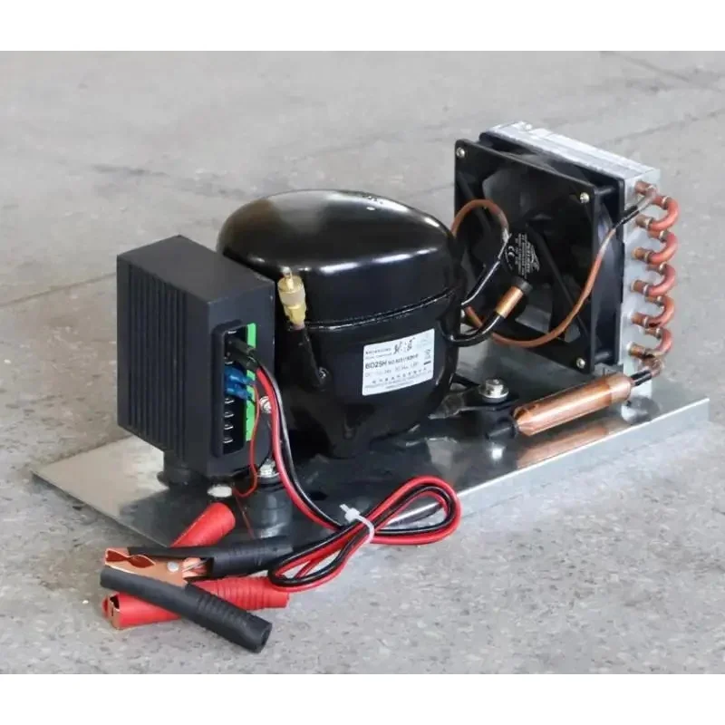 BD25HC DC compressor unit for vehicle-mounted refrigerators and freezers, refrigeration unit, condensing unit, DC 12V 24V 48V