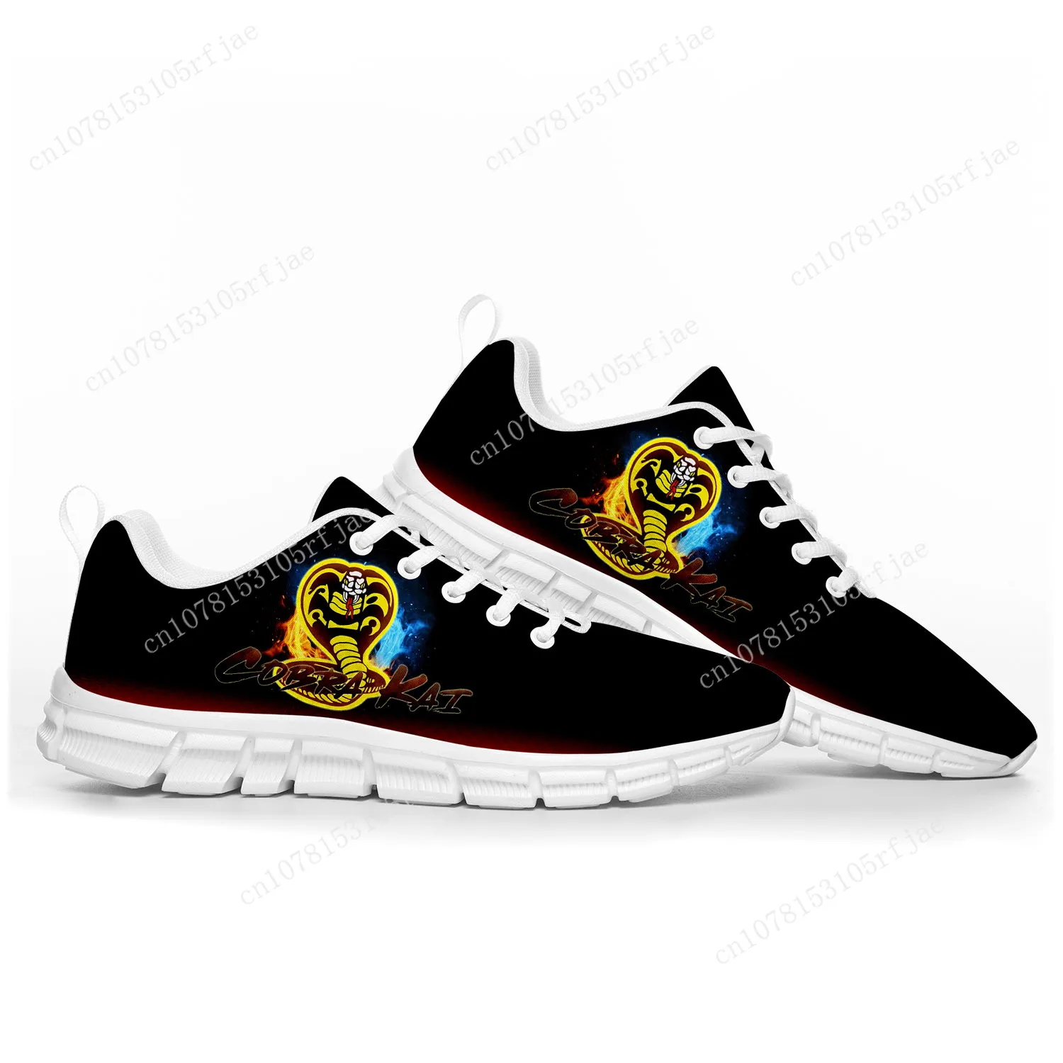 Cobra Kai No Mercy Snake zapatos deportivos para hombres, mujeres, adolescentes, niños, zapatillas personalizadas, zapatos hechos a medida, pareja de alta calidad