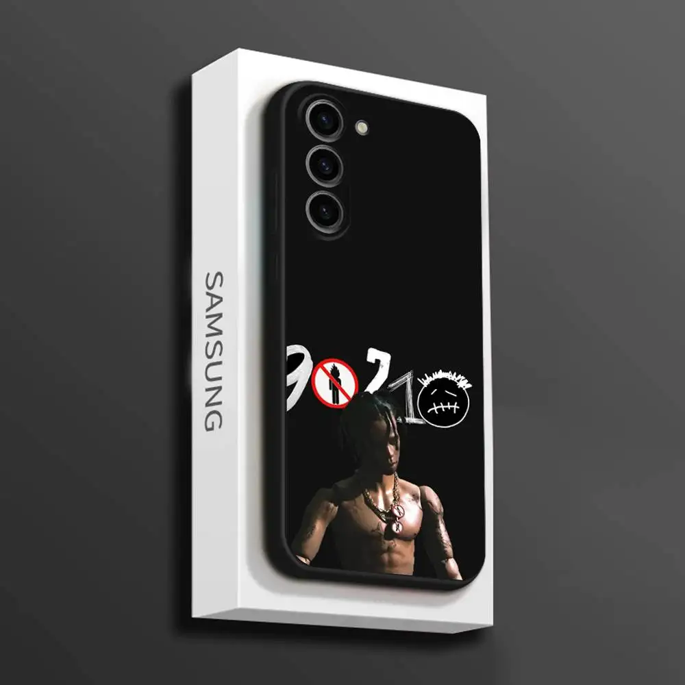 حافظة هاتف C-Cactuss J-Jack Travis Scott لهاتف سامسونج جالاكسي A 73,72,51,53,52,71,22,5G,Note,J7,8,9 غطاء أسود ناعم