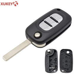 For Renault Fluence Megane Clio Kangoo Master Modus Replacement Case 3 Button With Uncut Blade Car Remote Key Shell Case