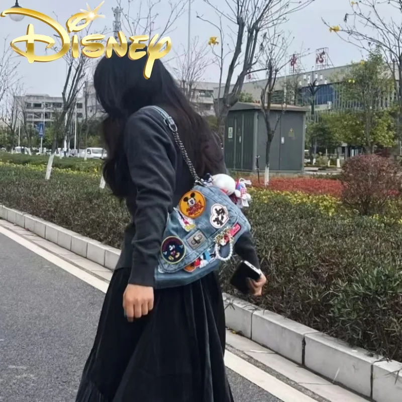 Disney New Women's Shoulder Bag Cartoon Fashion Women's Shoulder Crossbody Bag Luxury Brand Casual Women's Bag Large Capacity