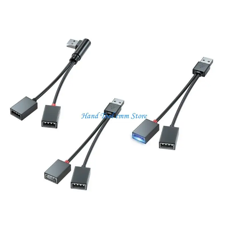 H37F USB Splitter Cable Adapter สำหรับรถยนต์, โรงเรียน, สำนักงานการถ่ายโอนข้อมูล